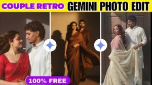 Prompt For Gemini Ai Retro Style Couple Photo